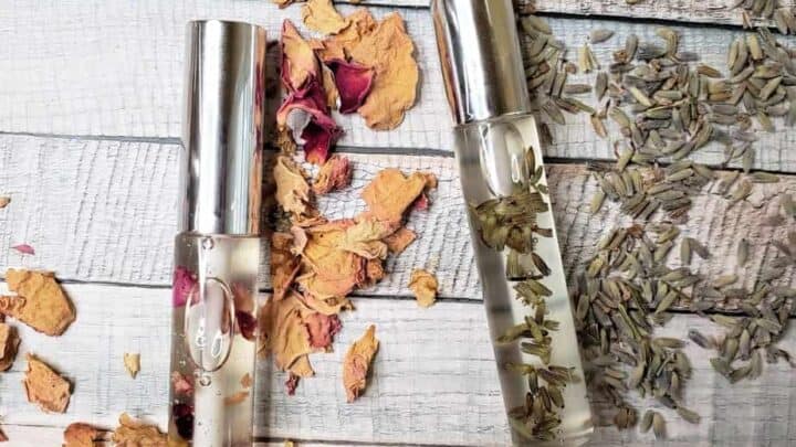 how to make clear lip gloss with flowers
